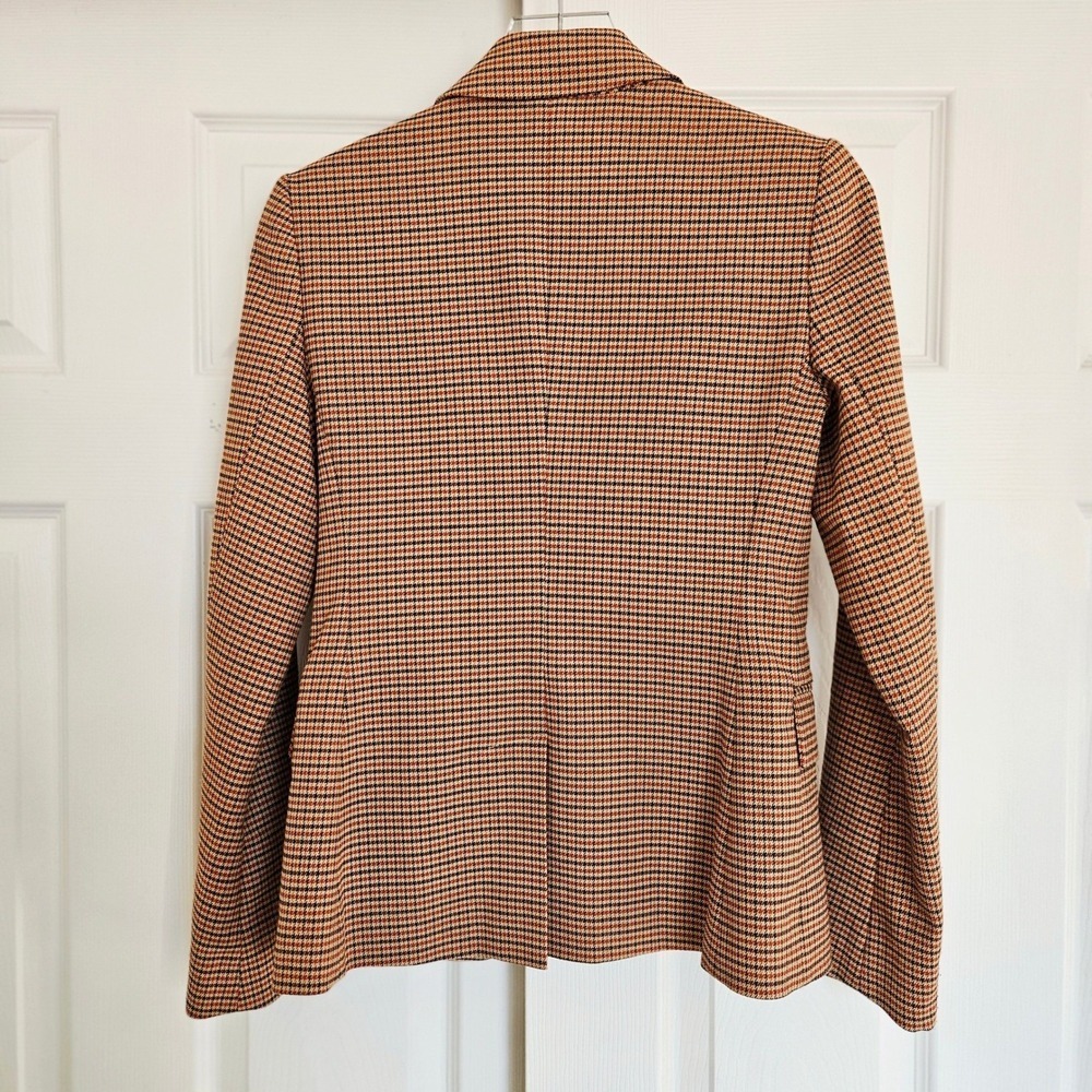 Derek Lam 10 Crosby Allie Houndstooth Plaid Blazer Sz US 2 Business Quiet Luxery - Picture 11 of 14